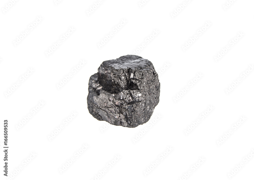 coal on an isolated white background coal on an isolated white background