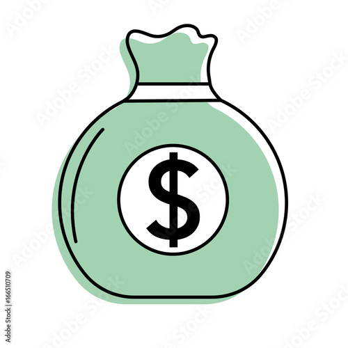 business bag with cash money inside