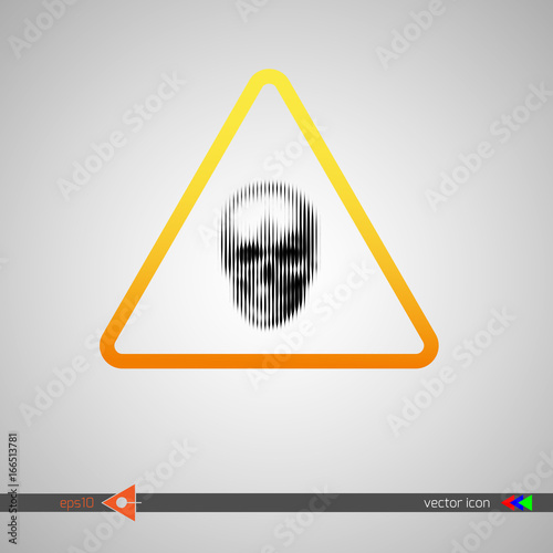 Vector. The sign of danger. Yellow triangle