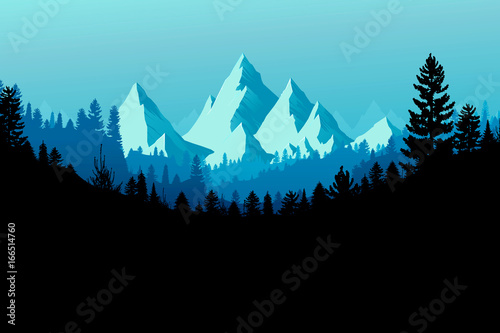 Forest Mountain Range Background © bf87