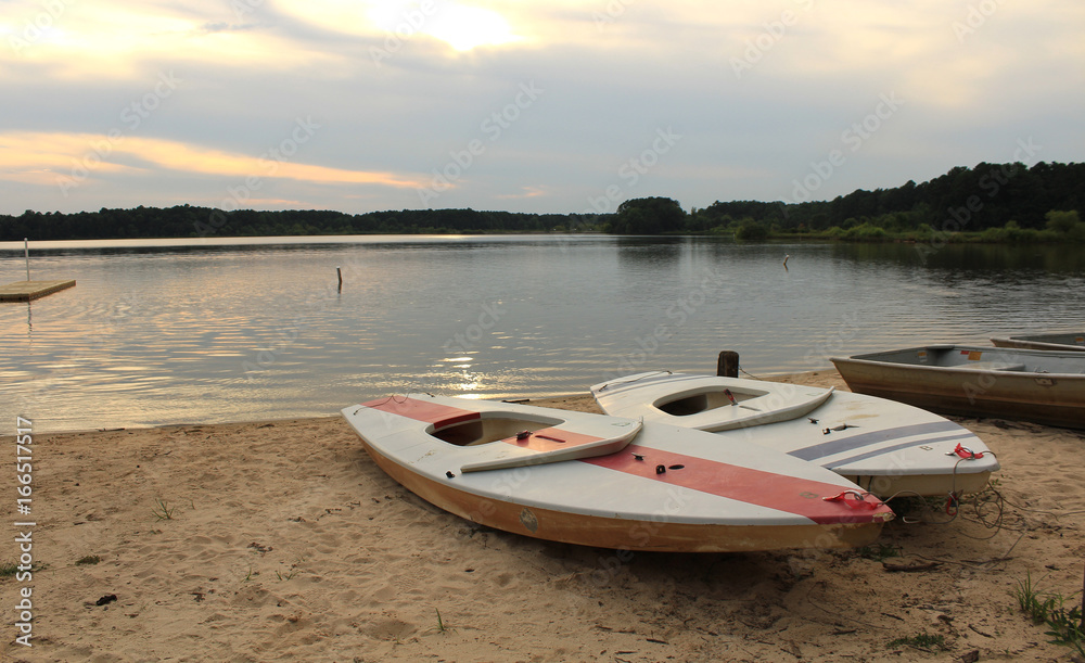 sunset at lake