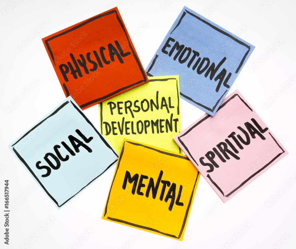 personal development concept on sticky notes personal development concept on sticky notes