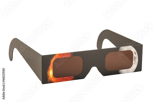 Solar Eclipse Glasses, 3D rendering