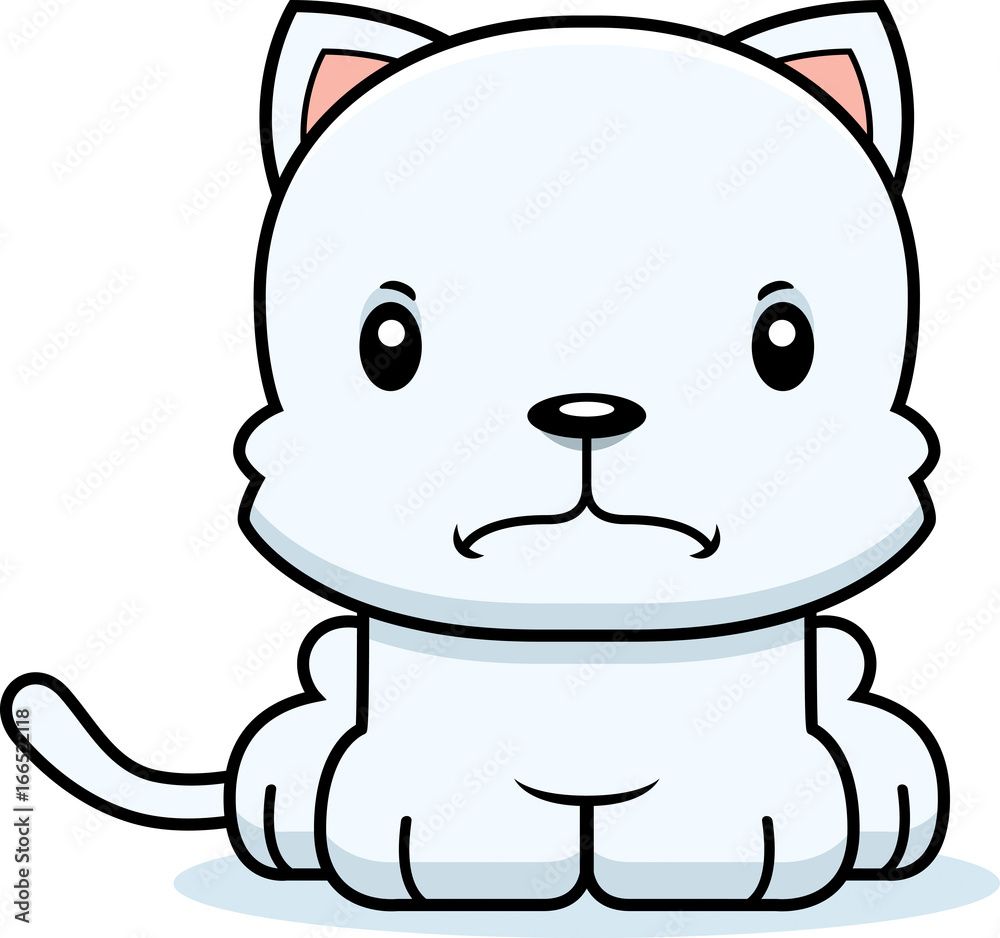 Fototapeta premium Cartoon Angry Kitten
