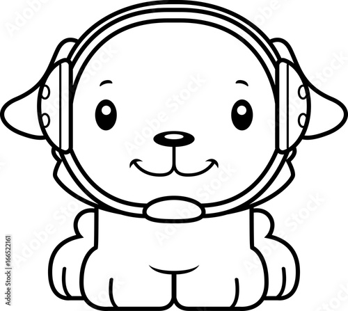 Cartoon Smiling Wrestler Puppy