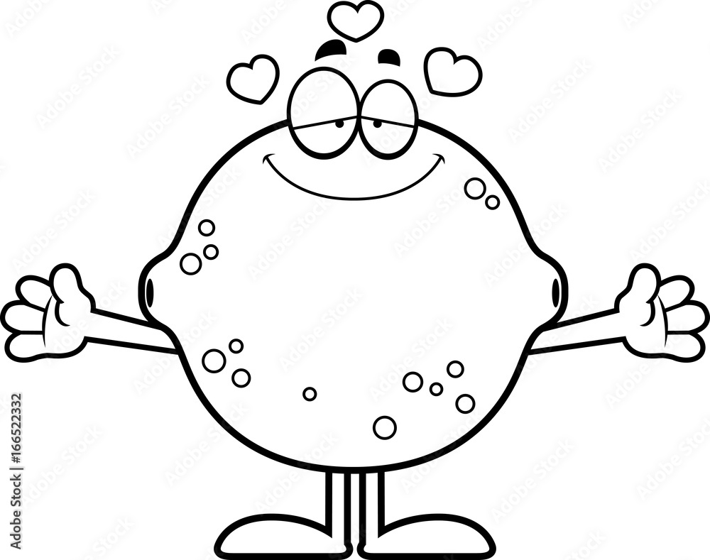 Obraz premium Cartoon Lemon Hug