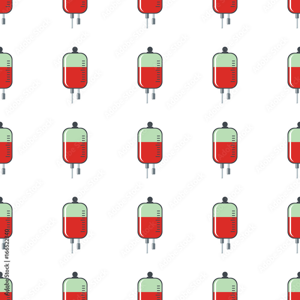 Blood transfusion seamless pattern in cartoon style isolated on white  background vector illustration for web Stock Vector | Adobe Stock