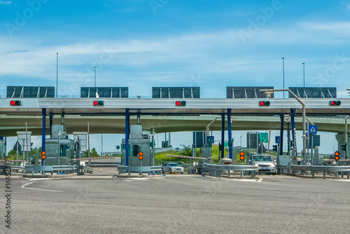 Toll gate motorway entrance photo