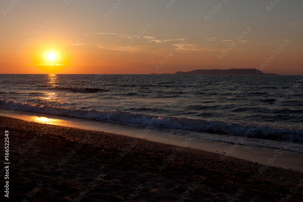 Sunset in the Mediterranean Sea