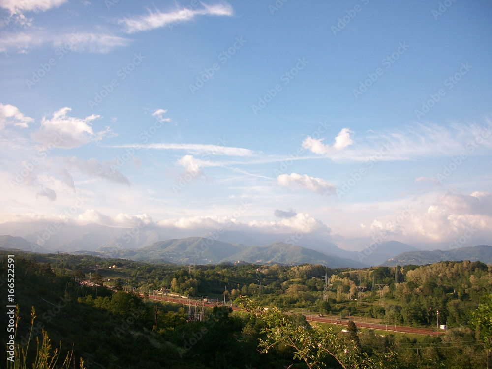 view over Tuscany hills