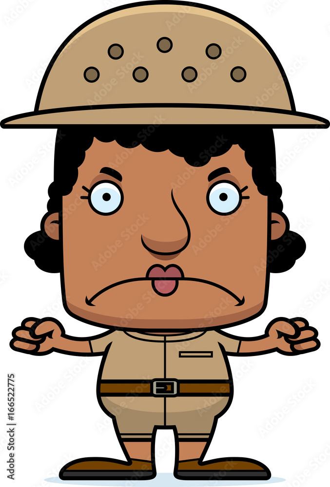 Cartoon Angry Zookeeper Woman Cartoon Angry Zookeeper Woman