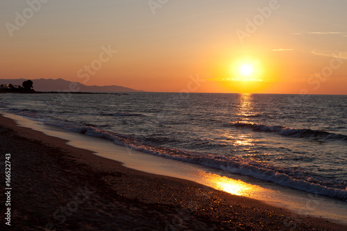Fototapeta Naklejka Na Ścianę i Meble -  Sunset in the Mediterranean Sea