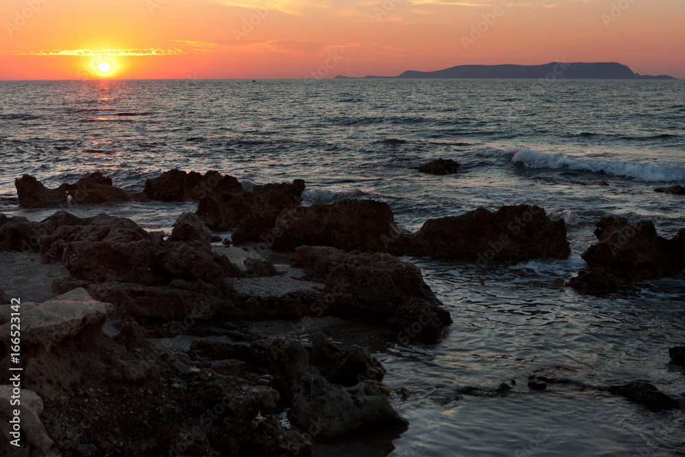 Sunset in the Mediterranean Sea