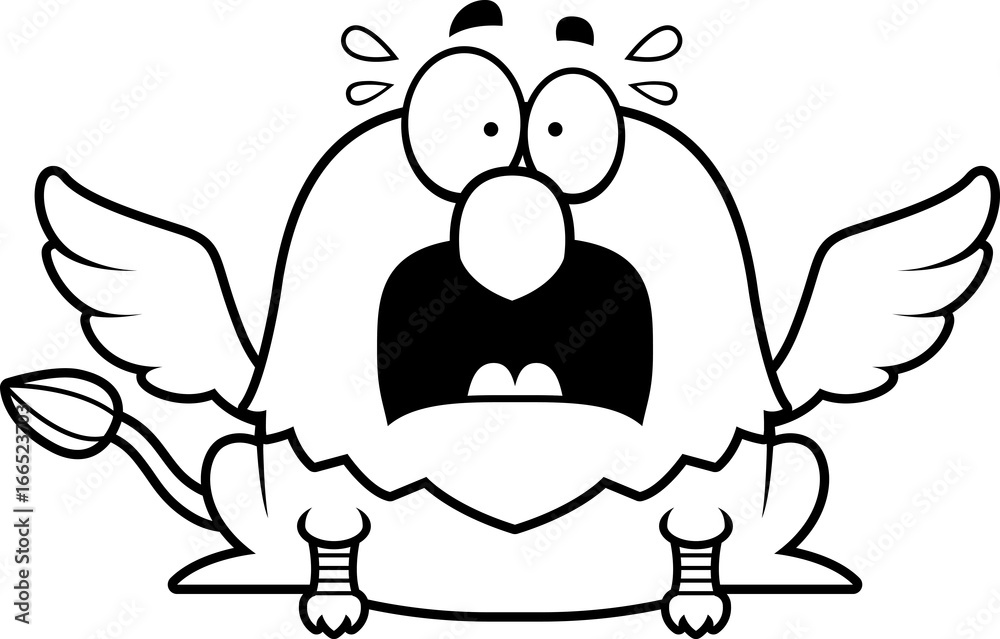 Scared Cartoon Griffin