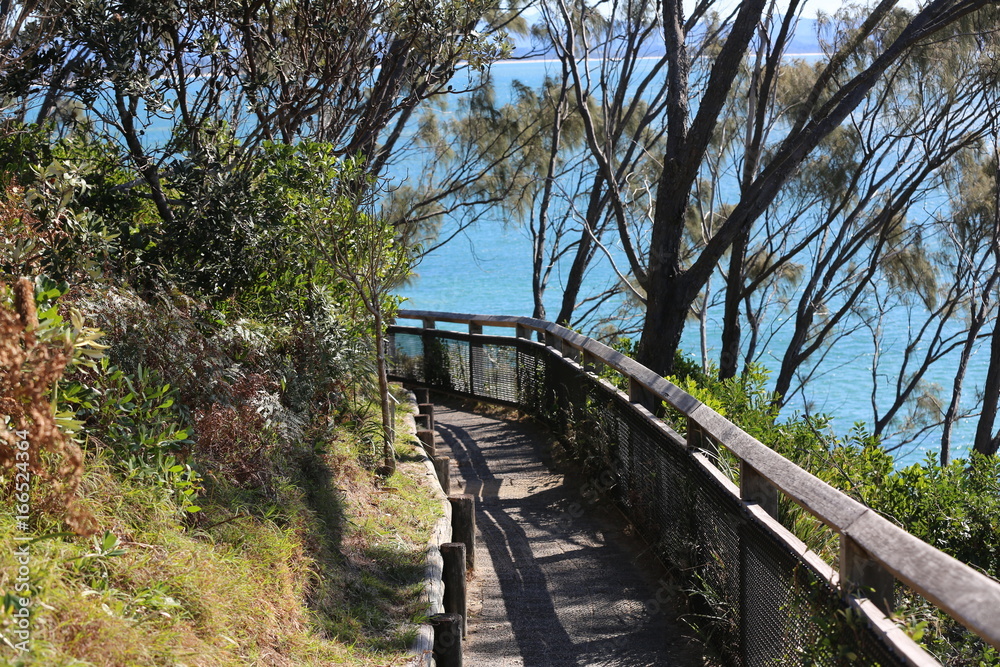 The coastal trail near Watego's Beach in Byron Bay in New South Wales Australia