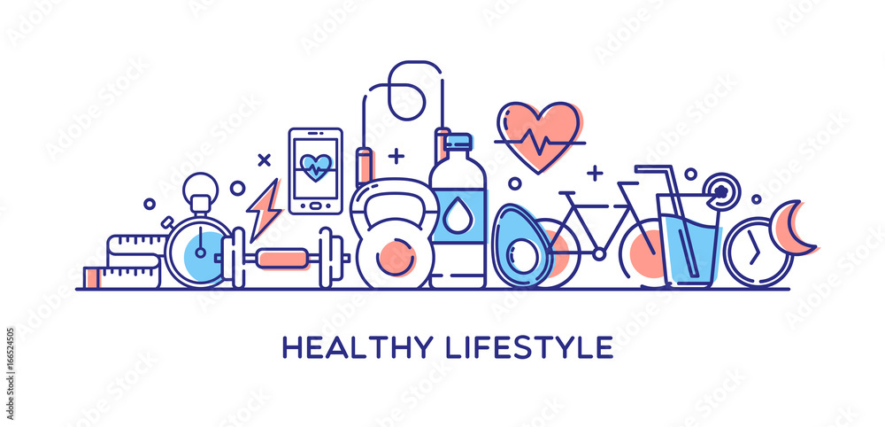Healthy Lifestyle Vector Illustration, Dieting, Fitness & Nutrition
Healthy Lifestyle Vector Illustration, Dieting, Fitness & Nutrition