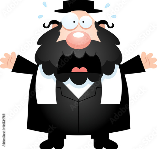 Scared Cartoon Rabbi
