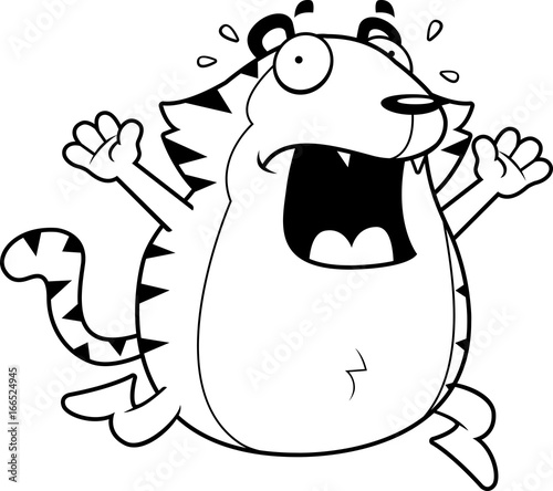 Cartoon Tiger Panic