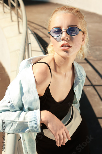 Fashion portrait of beautif...