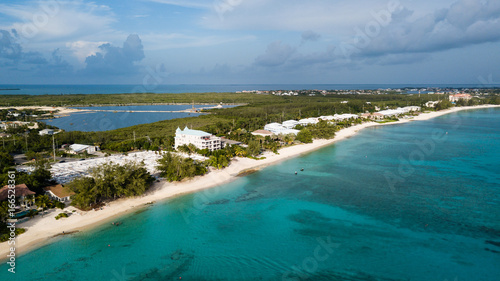 Aerial view of Cemetery Beach on Grand Cayman