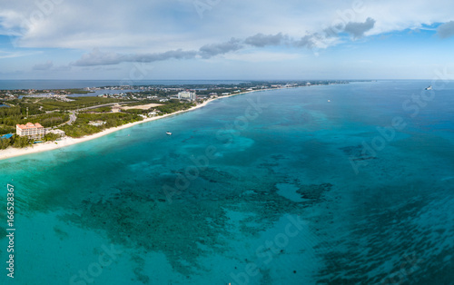 Seven Mile Beach panorama on Grand Cayman island © whitcomberd
