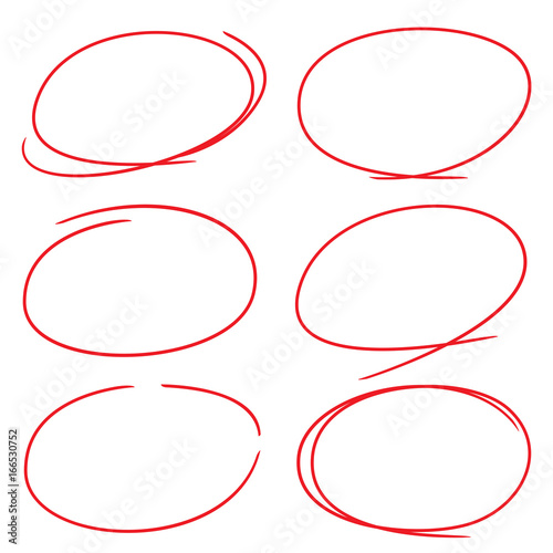 red doodle circle markers