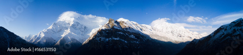 Panorama Annapurna Mountain Range Himalayas Nepal