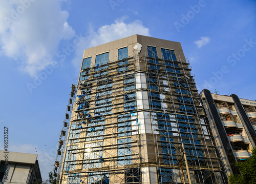 Modern buildings in Yangon, Myanmar photo