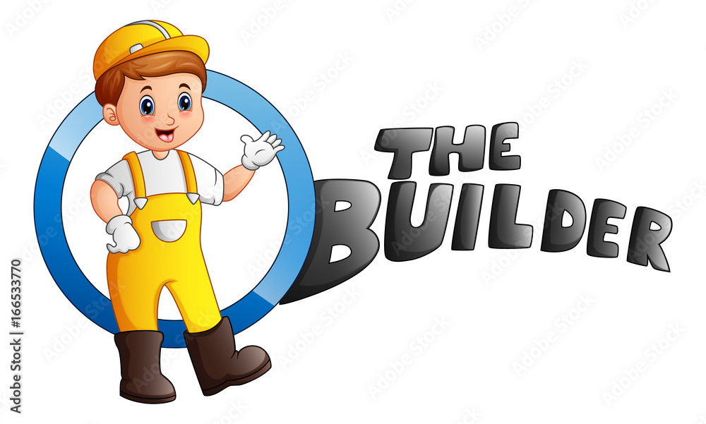 Cartoon builder man Cartoon builder man