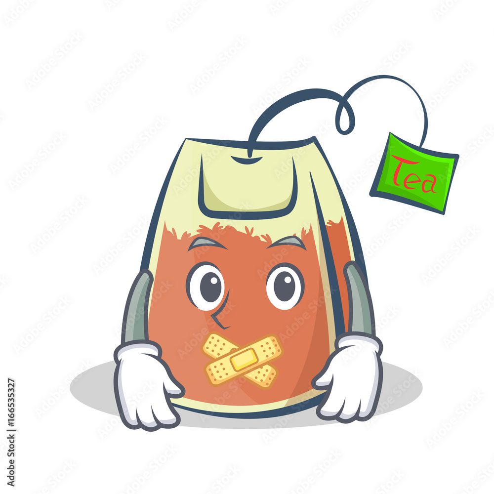 Cute tea bag kawaii character • wall stickers morning, creature, adorable |  myloview.com