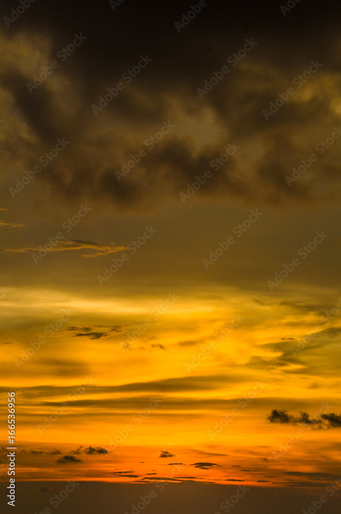 Fototapeta premium Fantastic view of the dark overcast sky. Dramatic and picturesque twilight scene