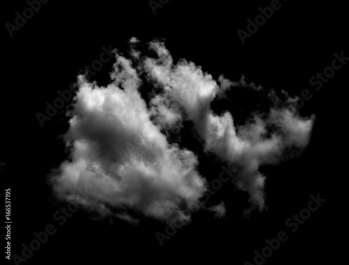 white cloud on black