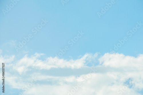 Fototapeta Naklejka Na Ścianę i Meble -  BLue sky and White cloud: clear blue sky with plain white cloud
