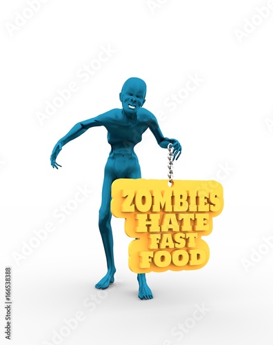 Foto Posing horrified zombie
