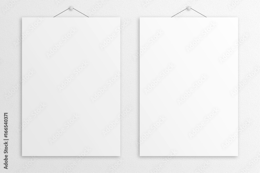 Blank 3D illustration B1 poster mockup with frame. Blank 3D illustration B1 poster mockup with frame.