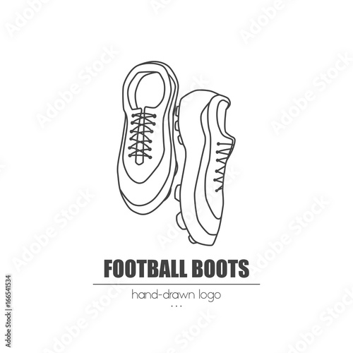 Nice looking hand-drawn logo football boots