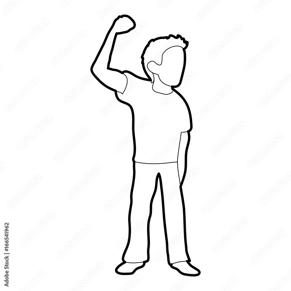 Riot of man icon outline Riot of man icon outline
