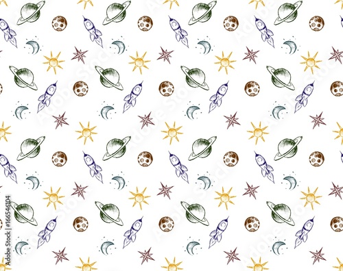 Seamless background with space.