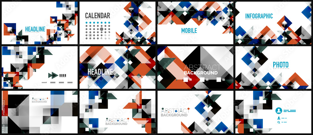 Fototapeta premium Business presentation geometric template