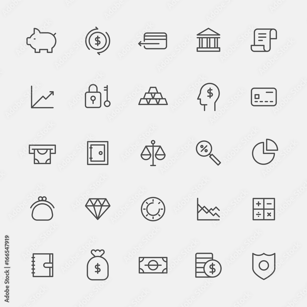 finance icons vector flat design illustration set finance icons vector flat design illustration set