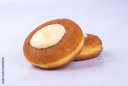 donut or cheese donut on a background.