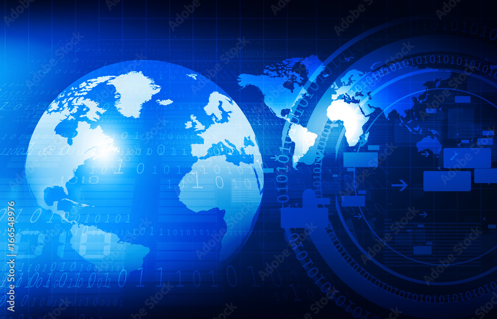 Binary world. Digital technology. 3d render. Binary world. Digital technology. 3d render.