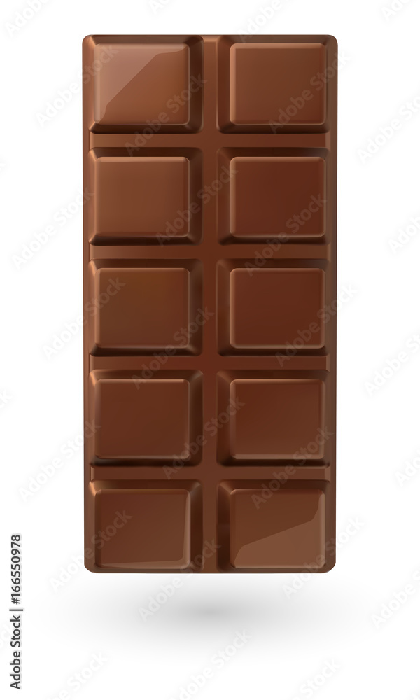 Chocolate bar isolated on white Chocolate bar isolated on white