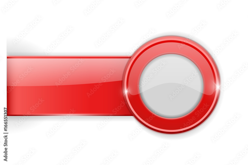 Red shiny sticker with transparent shadow. Design template element Red shiny sticker with transparent shadow. Design template element