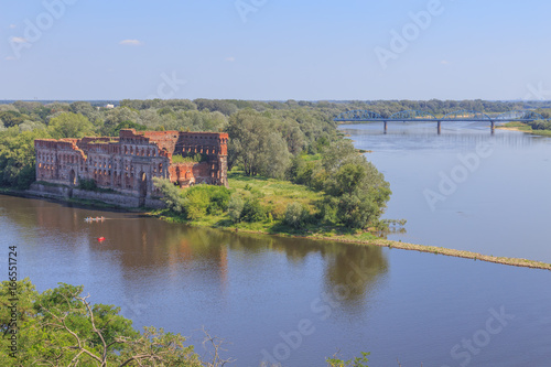Ruins of granary - Modlin Fortress (Twierdza Modlin), big 19th century fortresses in Poland. It is located in Nowy Dwor Mazowiecki, district Modlin on Narew river, 50 kilometres north of Warsaw. 
