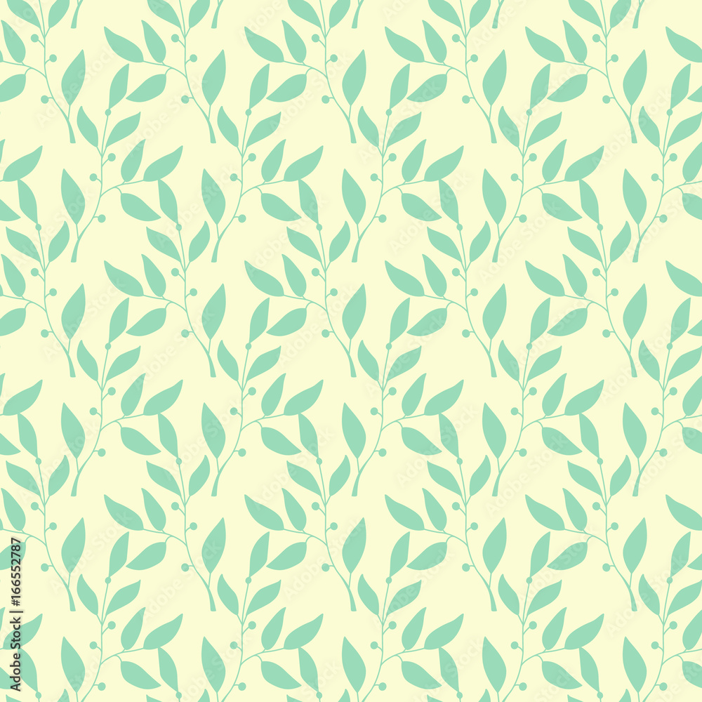 Fashionable seamless pattern with graceful branches