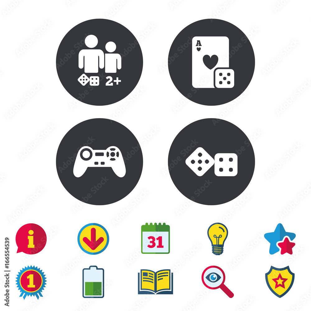 Gamer icons. Board games players. Gamer icons. Board games players.