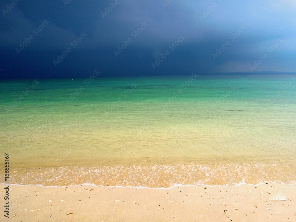 Storm color on a beach in Palau Kapas, Malaysia