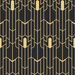 Papier peint photo Art deco patrons Motif art déco abstrait stylisé  © lumyaisweet