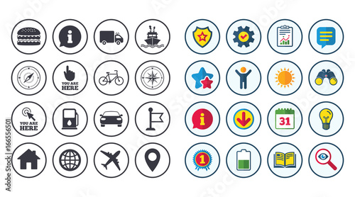 Set of Navigation and Gps icons.